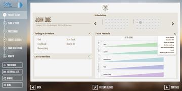 SafeGait Patient Management Software Screenshot