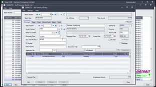 Sage 300: A/P Invoice Entry