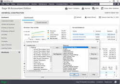 Sage 50 Canada: Dashboard