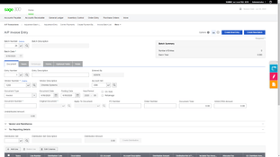 Sage 300: AP Invoice Entry