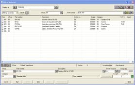 Sage BusinessVision Accounting: Bill of Material