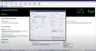 Sage BusinessWorks: Debit Memo Editing