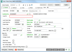 Sage 100: Customer Purchase Order