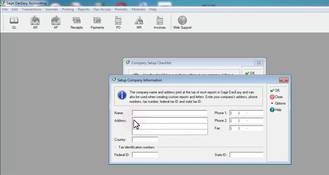 DacEasy: Setup Company Dialog