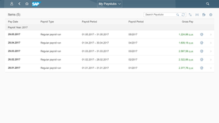 SAP ERP Central Component (SAP ECC): Paystubs