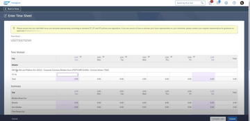 SAP Fieldglass Screenshot