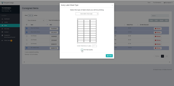 SimpleConsign: Label Printing