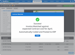 SoftCo AP Automation: Contract Matched