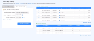 DonorPerfect: Monthly Giving