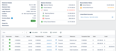 SoftLedger: SoftLedger Bank Reconciliation