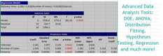 SPC for Excel: Regression