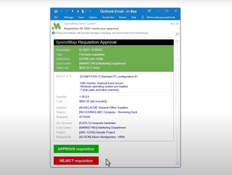 SpendMap: Outlook Email Approval