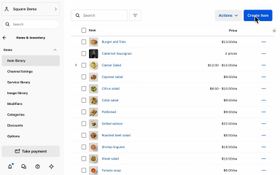 Square POS: Items Library