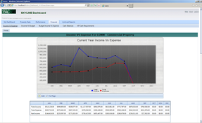 SKYLINE Property Management Software: Income Vs Expense