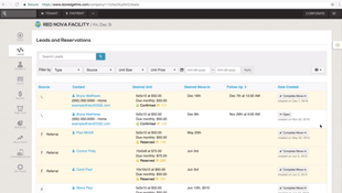 storEDGE: Leads and Reservations