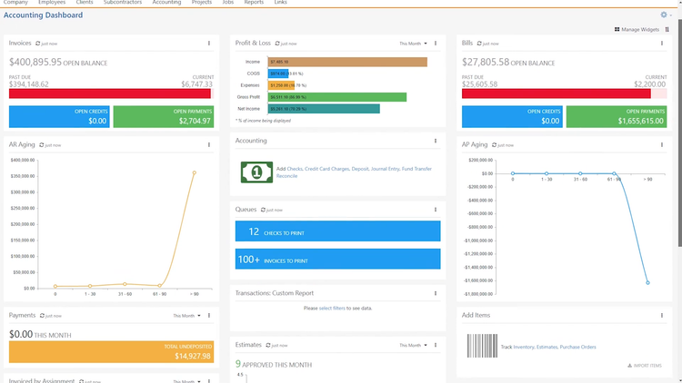 Striven Accounting Dashboard