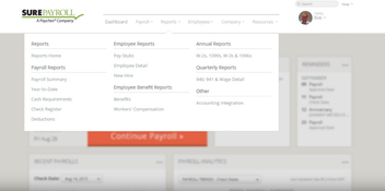 SurePayroll: Available Reports