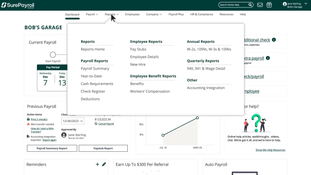 SurePayroll: Reports