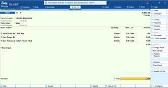 TallyPrime: Sales Voucher
