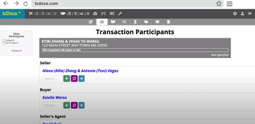 tcDocs: Transaction Participants