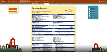 tcDocs: Transaction Summary