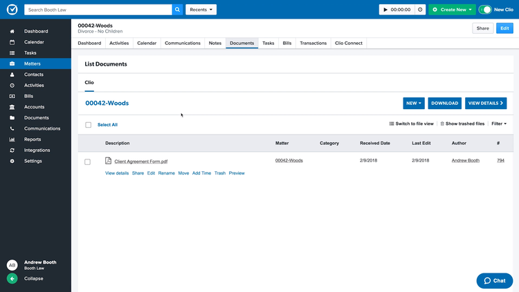 Clio Document Management