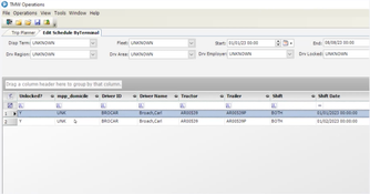 TMW.Suite: Edit Schedule by Terminal