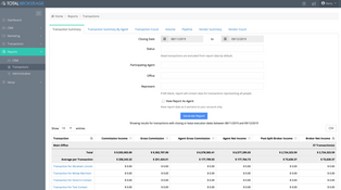 TotalBrokerage: Report Transaction