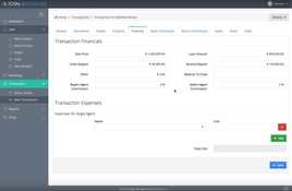 TotalBrokerage: Transaction Financials