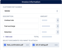 Truckbase: Invoice Screen