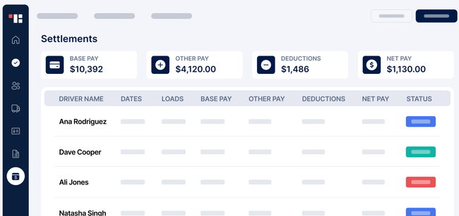 Truckbase: Pay Screen