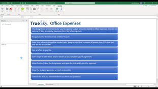 True Sky CPM: Office Expenses Page