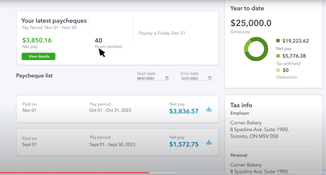 QuickBooks Time: Paycheque