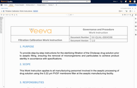 Veeva Vault QMS: SOP Document Viewer