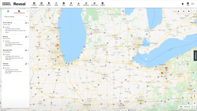 Verizon Connect: Verizon Connect Live Map