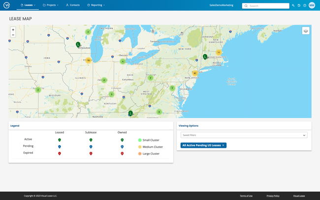 Visual Lease: Visual Lease Map