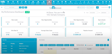 VS1 Cloud: Dashboard