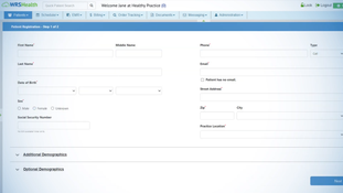 WRS Health: New Patient Information Page.