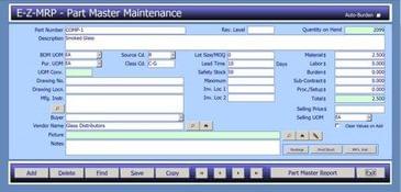 E-Z-MRP: Part Master