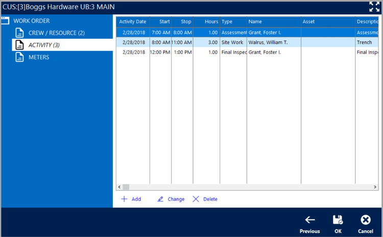 Work orders in AccuFund