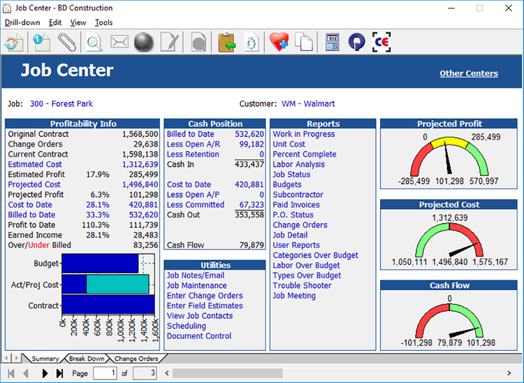 ComputerEase Job Center Construction Accounting Software