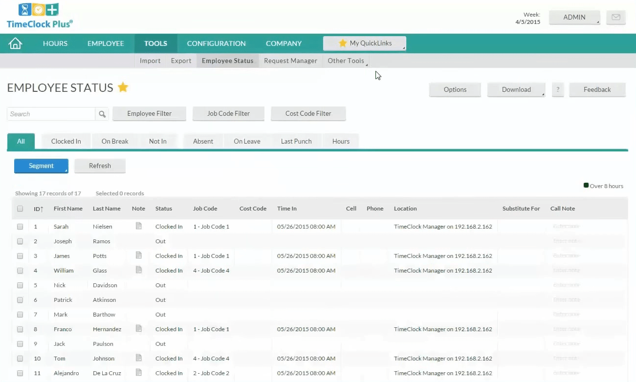 Data Management TimeClock Plus | 2019 Software Reviews, Pricing