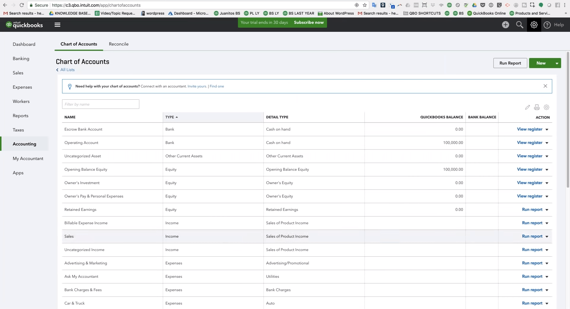 How To Print Chart Of Accounts In Quickbooks Desktop