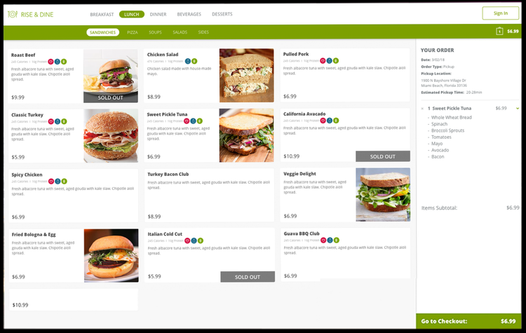 Online ordering with Lavu