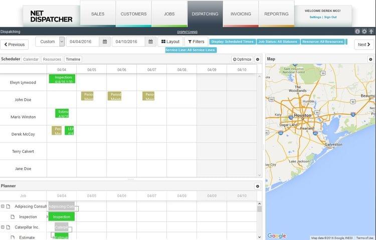 NetDispatcher Google Maps integration Trucking Software