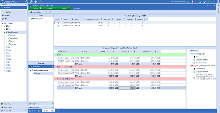 OneStream Financial Consolidations Bank Reconciliation Software