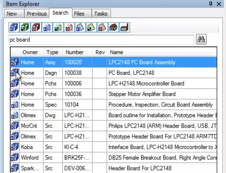 PFXpert Item Explorer Bill of materials software