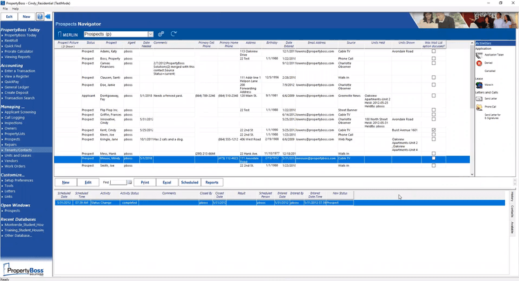 Applicant Tracking PropertyBoss Property Management Software