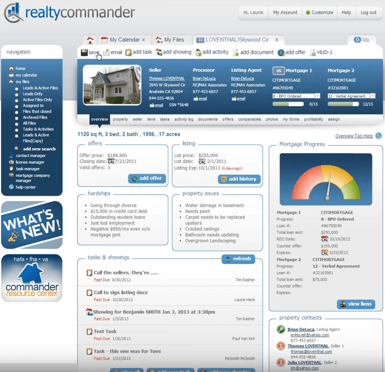 Realty Commander Listings Real Estate Transaction Management Software