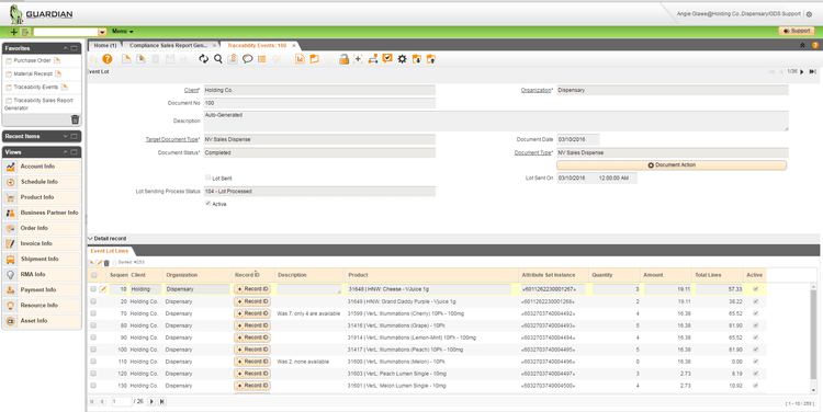 ROAR Traceability Cannabis ERP Software